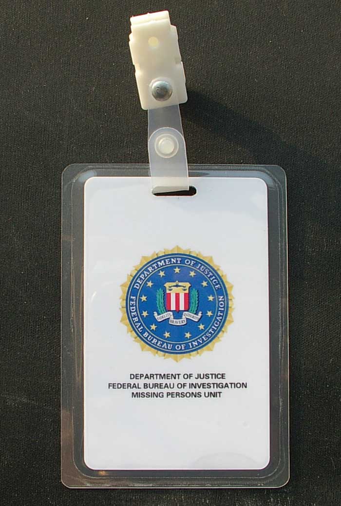 美国联邦调查局fbi胸卡 塑封式胸卡 fbi身份id卡 个性定制娱乐卡
