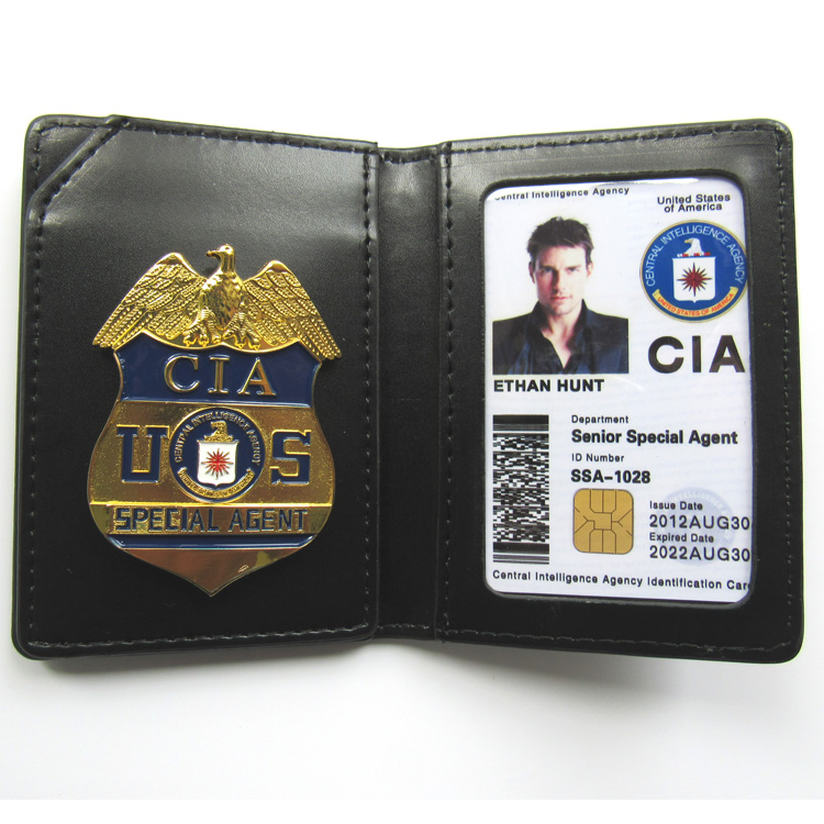 美国中央情报局美国中情局cia金属徽章证件夹卡包驾驶证包